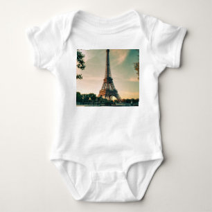 Eiffel tower throw pillow baby bodysuit
