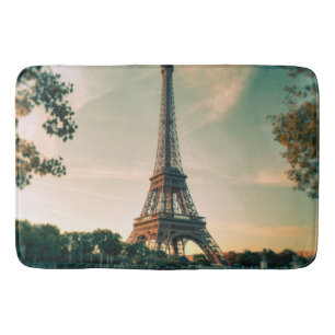 Eiffel tower throw pillow bath mat