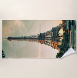Eiffel tower throw pillow beach towel