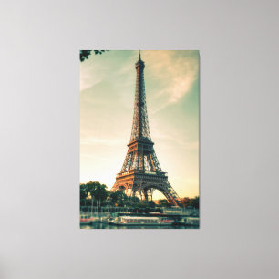 Eiffel tower throw pillow canvas print