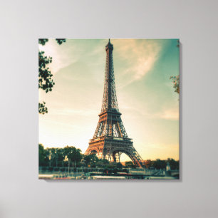 Eiffel tower throw pillow canvas print