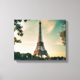 Eiffel tower throw pillow canvas print