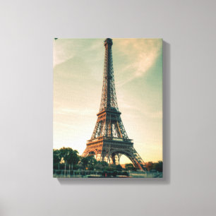 Eiffel tower throw pillow canvas print