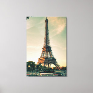 Eiffel tower throw pillow canvas print