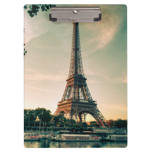 Eiffel tower throw pillow clipboard (Front)