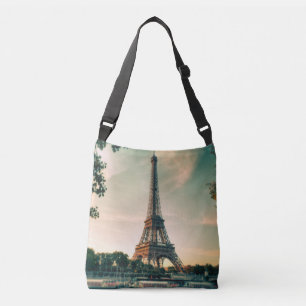 Eiffel tower throw pillow crossbody bag