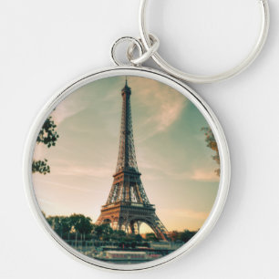 Eiffel tower throw pillow keychain
