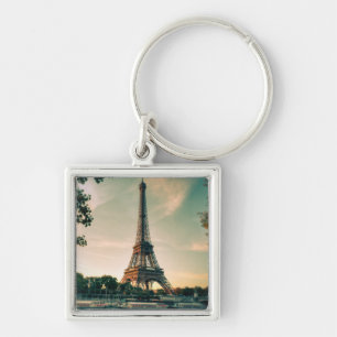Eiffel tower throw pillow keychain