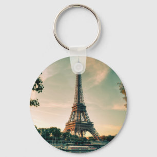 Eiffel tower throw pillow keychain