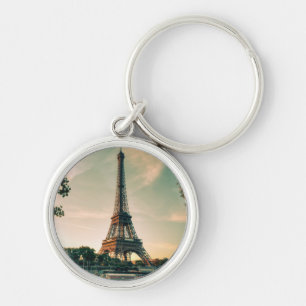 Eiffel tower throw pillow keychain