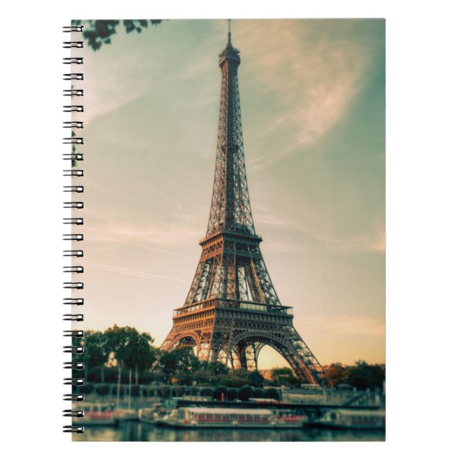 Eiffel tower throw pillow notebook (Front)
