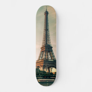 Eiffel tower throw pillow skateboard