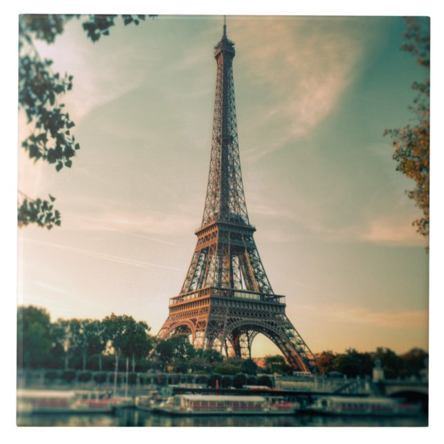 Eiffel tower throw pillow tile (Front)
