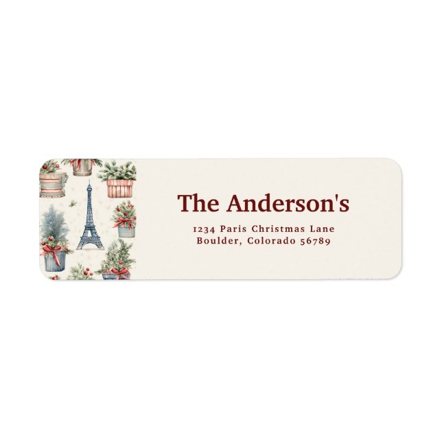Eiffel Tower, Topiaries Paris Christmas Address (Front)