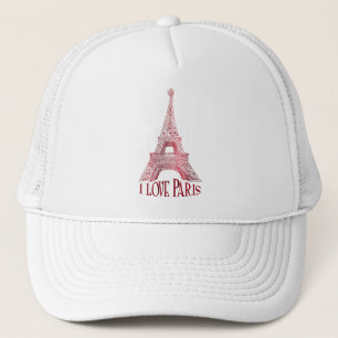 Eiffel tower trucker hat