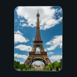 Eiffel Tower View from Champ de Mars Public Park Magnet<br><div class="desc">Paris France Eiffel Tower seen from Champ de Mars park with green lawn and visitors under sunny sky</div>