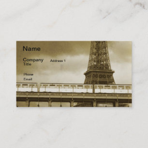 Eiffel Tower vintage business card