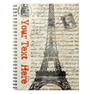 Eiffel Tower Vintage French Notebook