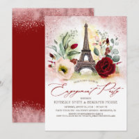 Eiffel Tower Vintage Paris Engagement Party