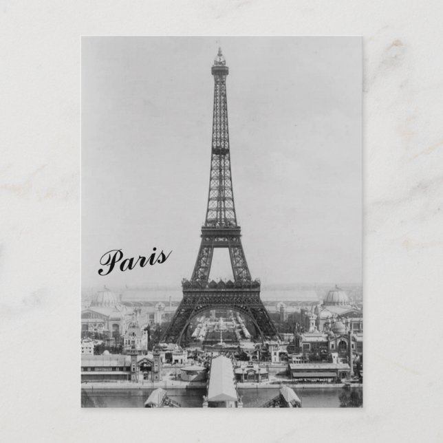 Eiffel Tower Vintage Photo Postcard (Front)