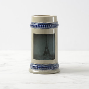 Eiffel Tower Vintage Stereoview Cyan Tone Beer Stein