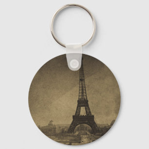 Eiffel Tower Vintage Stereoview Keychain