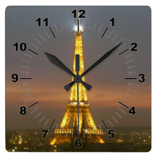 Eiffel Tower Wall Clock