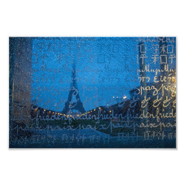 Eiffel Tower - Wall for Peace - Photo Print (Front)