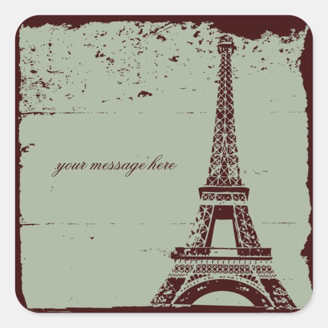 Eiffel Tower Wedding Stickers (Front)