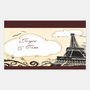 Eiffel Tower with clouds Sticker