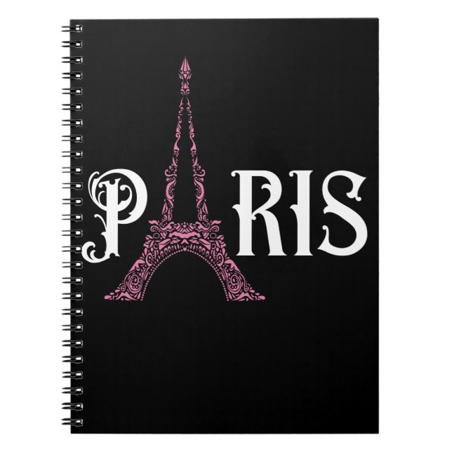 Eiffel Tower Women Love Paris France Notebook (Front)
