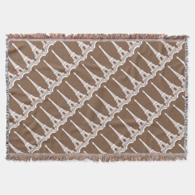Eiffel Towers Throw Blanket (Front)
