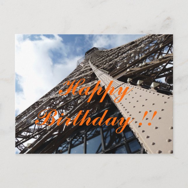 Eiffelturm in Paris Geburtstagskarte Postcard (Front)