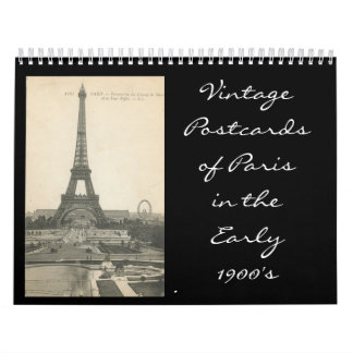 eiffle tower, VintagePostcardsof Paris in theEa... Calendar