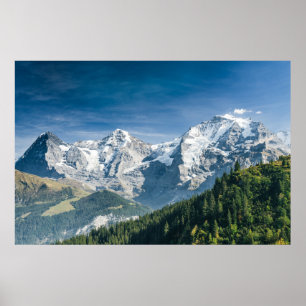 Eiger, Mönch and Jungfrau, Switzerland Swiss Alps Poster