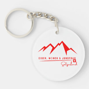 Eiger, Mönch and Jungfrau Trilogy. Swiss Alps  Keychain
