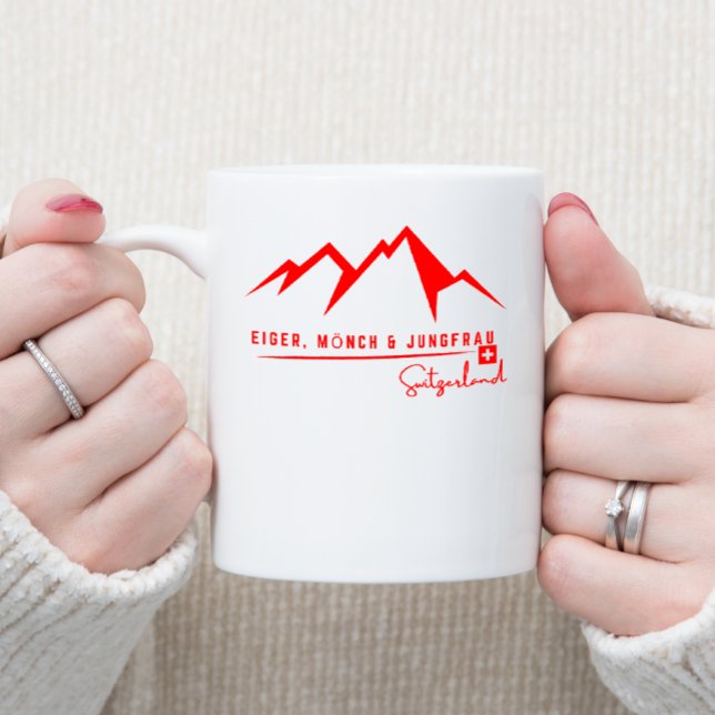 Eiger, Mönch and Jungfrau Trilogy. Swiss Alps  Two-Tone Coffee Mug (Creator Uploaded)