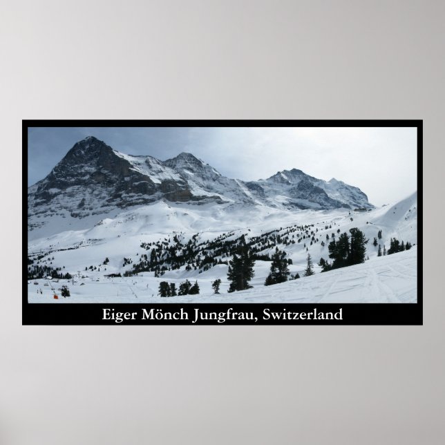 Eiger Mönch Jungfrau, Switzerland Poster (Front)