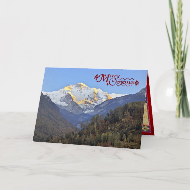 Eiger, Monsch and Jungfrau Holiday Card (Front)
