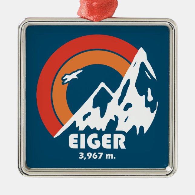 Eiger Sun Eagle Metal Ornament (Front)
