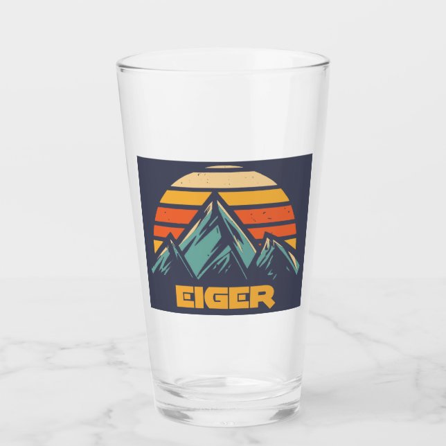 Eiger Switzerland Retro Turquoise Glass (Front)