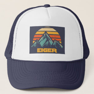 Eiger Switzerland Retro Turquoise Trucker Hat