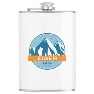 Eiger Switzerland Stars Moon Hip Flask