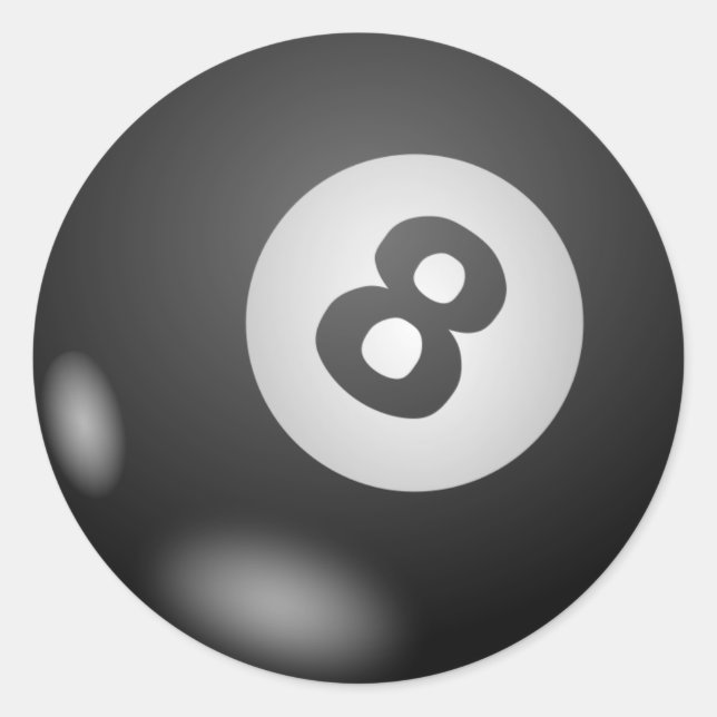 Eight - 8 - Ball Classic Round Sticker (Front)