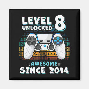 Eight 8yr BDay Son Boy Fun Gamer 8th 8 Years Old B Magnet