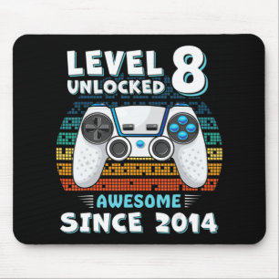 Eight 8yr BDay Son Boy Fun Gamer 8th 8 Years Old B Mouse Pad