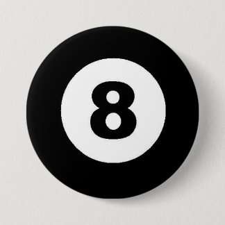 Eight Ball 3 Inch Round Button