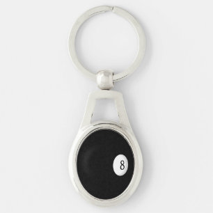Eight Ball Billiard Theme Keychain
