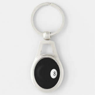 Eight Ball Billiard Theme Keychain
