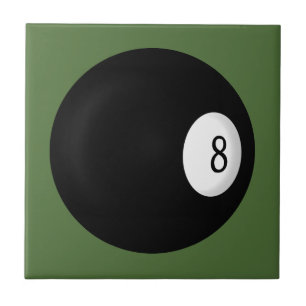 Eight Ball Billiard Tile
